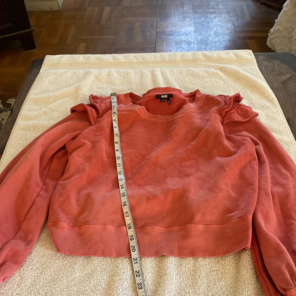 PAIGE from Neiman’s 100% Penelo tie dye sweatshirt with ruffles. - Picture 10 of 14